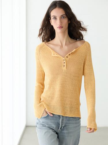Pull en maille avec détail au col - Perle / Beige de Zara