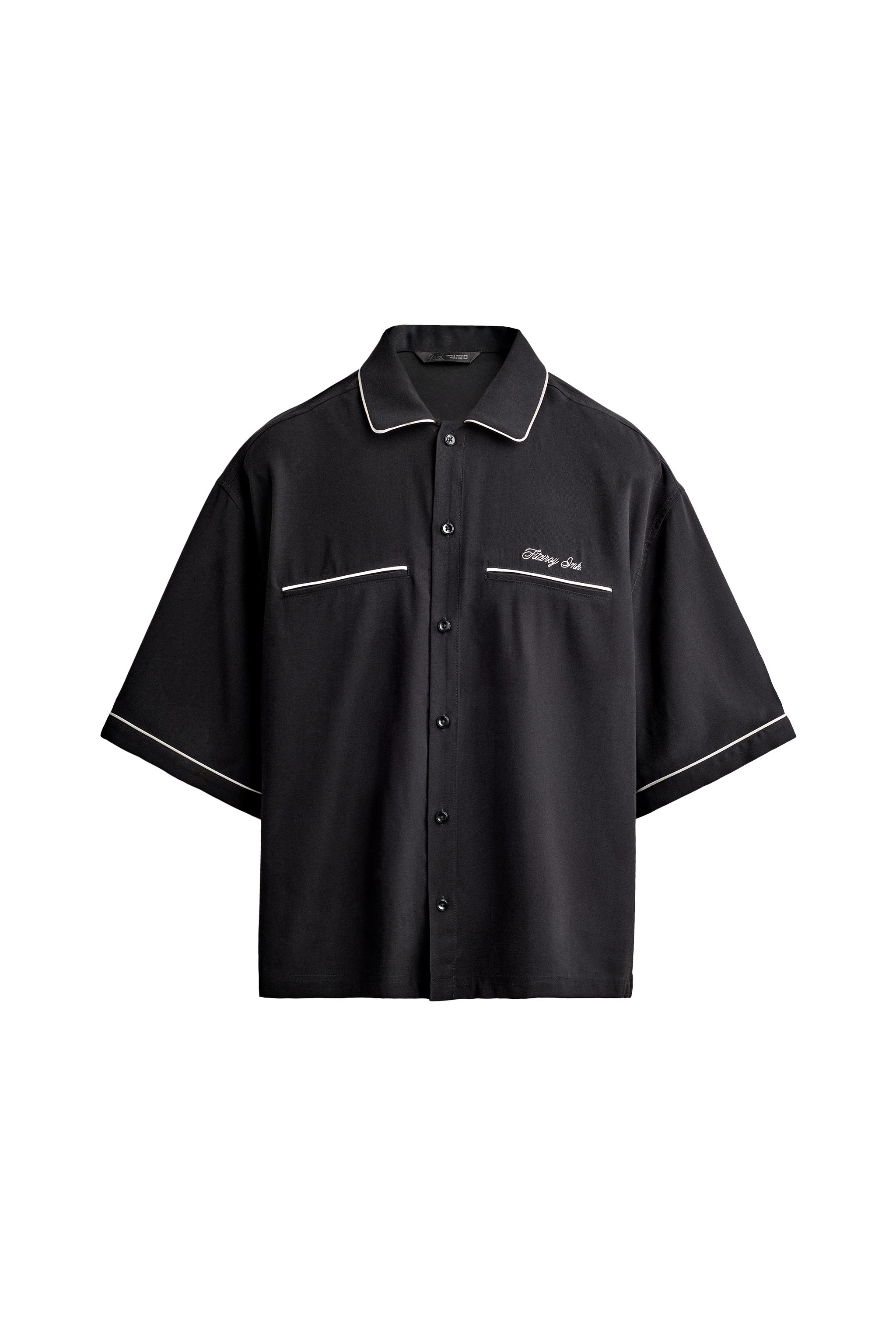 CAMISA RELAXED FIT BORDADO CONTRASTE