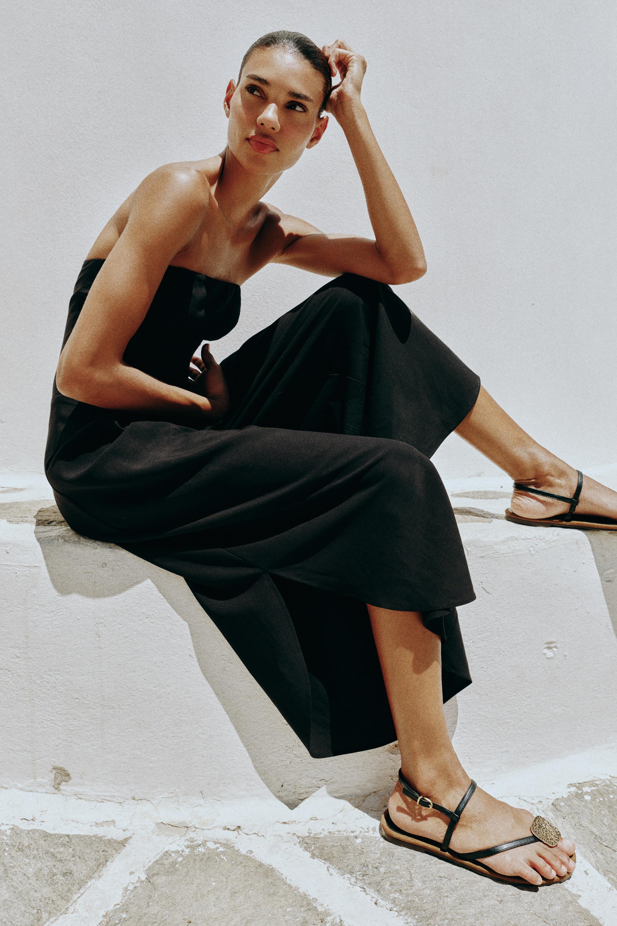 Zara MIDI STRAPLESS JUMPSUIT — фото 8