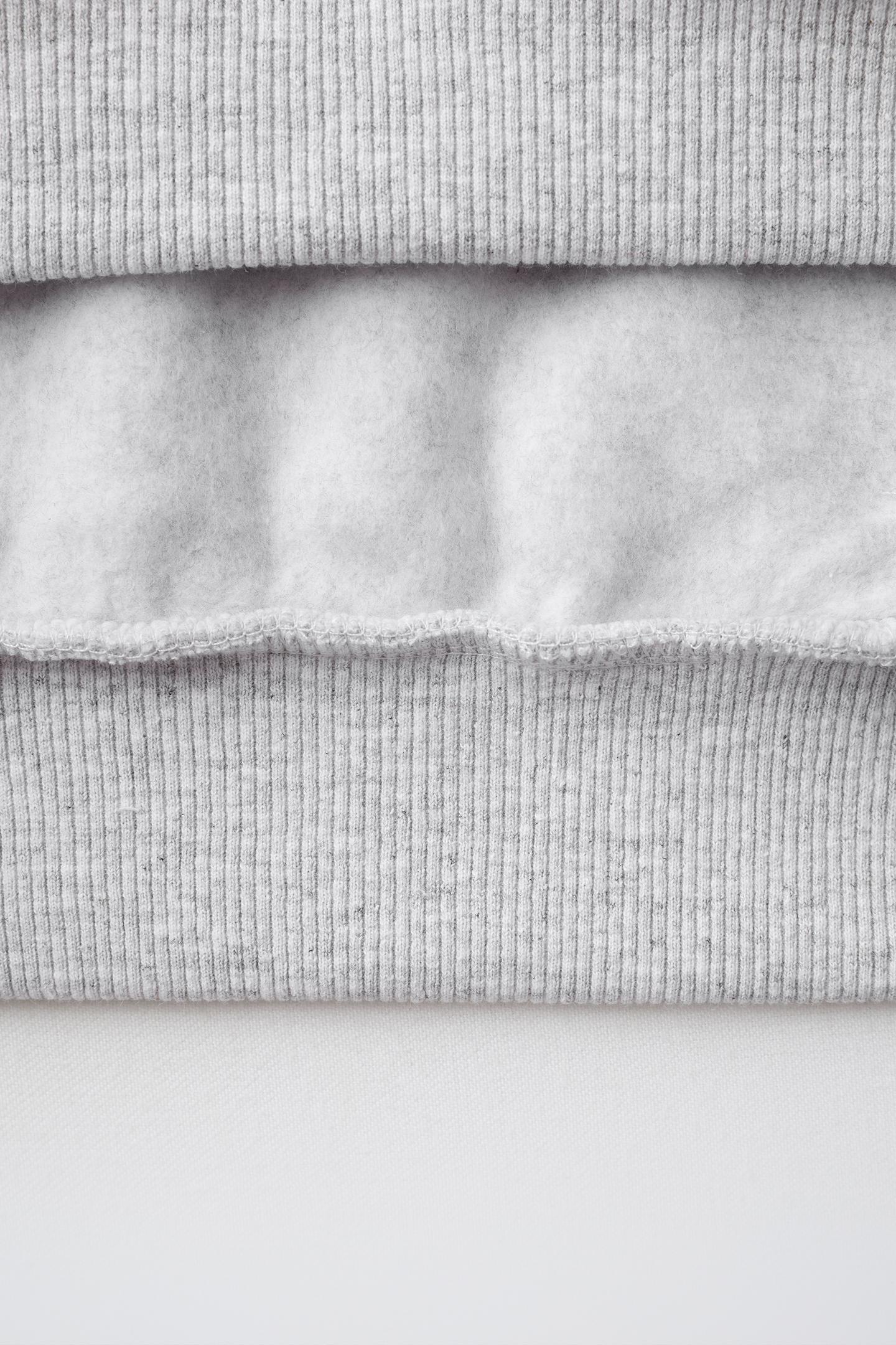 Детское худи Zara Text Print, цвет: Серый меланжевый — фото 4
