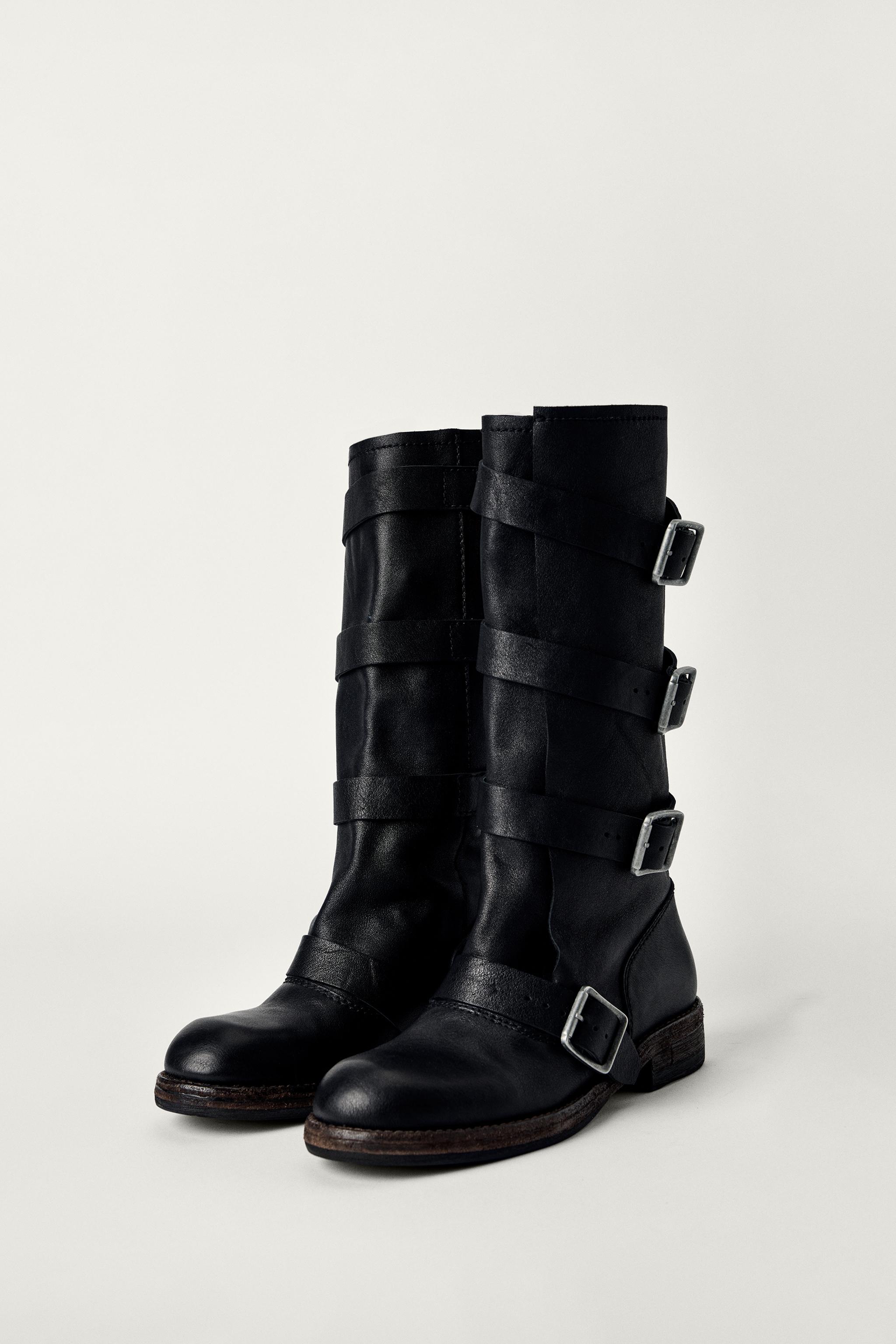 【PORTERNA】Maran buckle boots Style Report: Discover MARNI Black Leather Buckle Boots