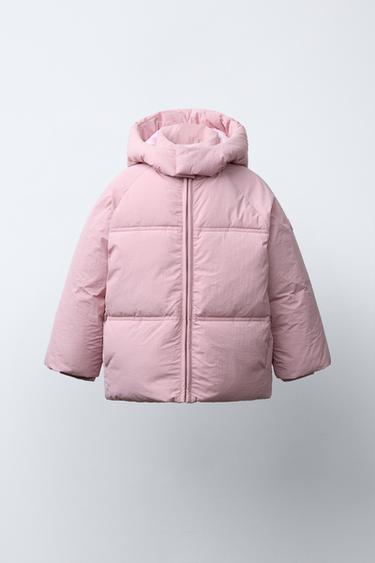 СТЬОБАНА КУРТКА WATER-REPELLENT З КАПЮШОНОМ - Рожевий Zara