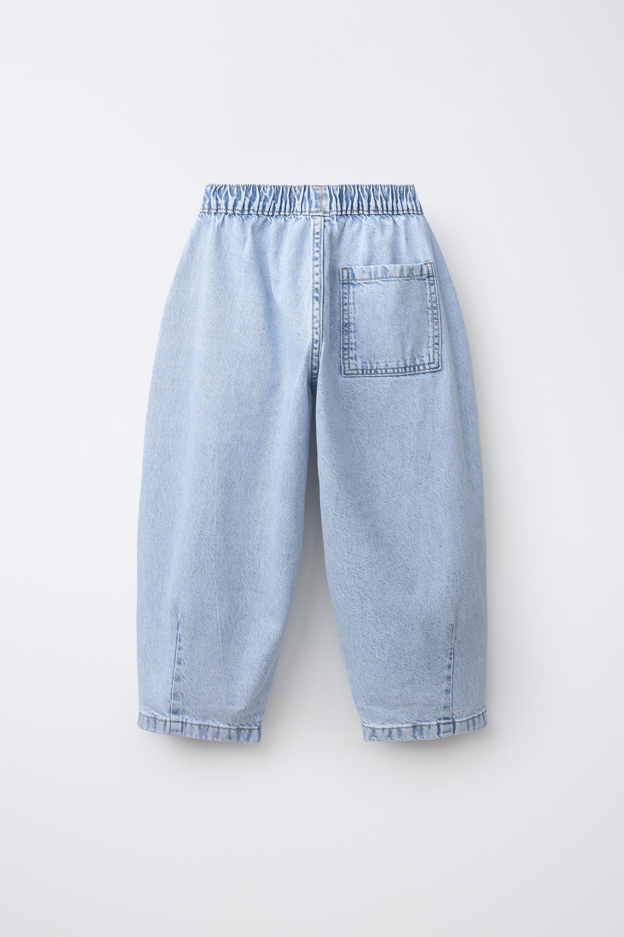 ELASTIC WAIST BALLOON JEANS