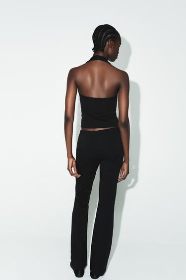 INTERLOCK FLARE TROUSERS - Black by Zara - Image 3