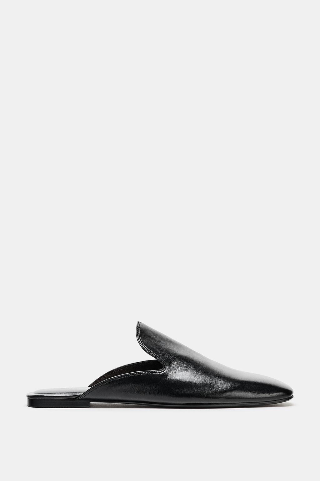 LEATHER MULE LOAFERS