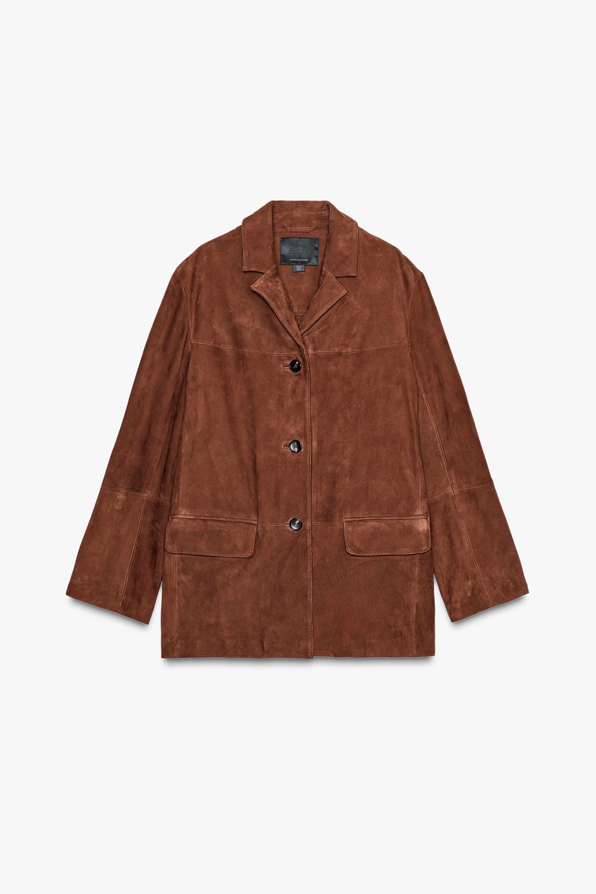 BLAZER OVERSIZE CUIR DAIM ZW COLLECTION LIMITED EDITION