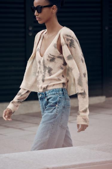 CHAQUETA PUNTO JACQUARD - Estampado de Zara