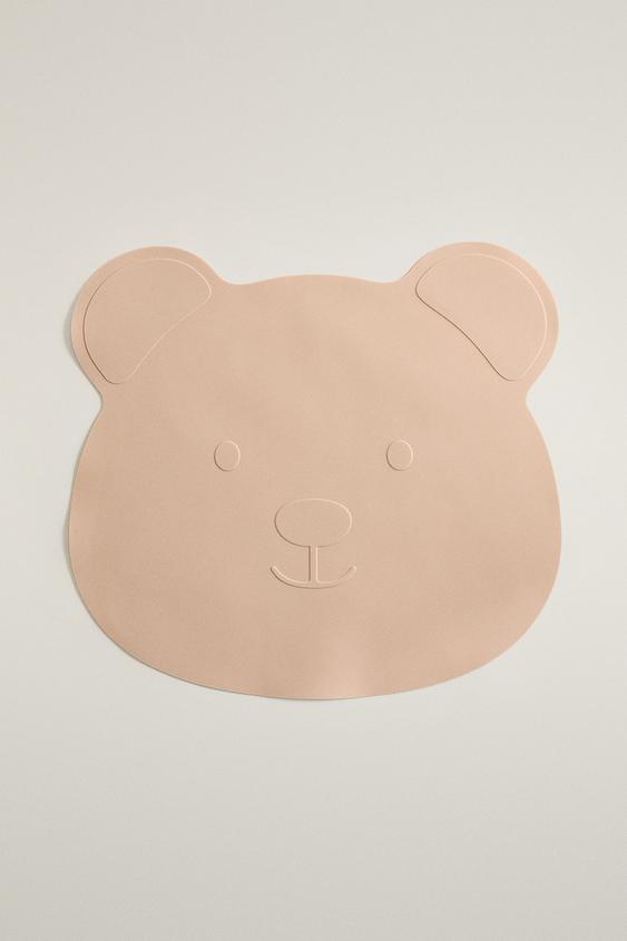 KIDS' BEAR SILICONE PLACEMAT - Pink by Zara - Image 0