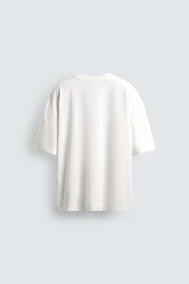 EMBROIDERED PRINT T-SHIRT - White by Zara - Image 6