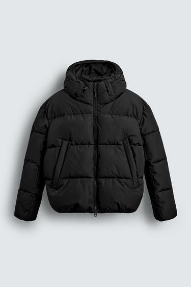 HOODED PUFFER JACKET - Black by Zara