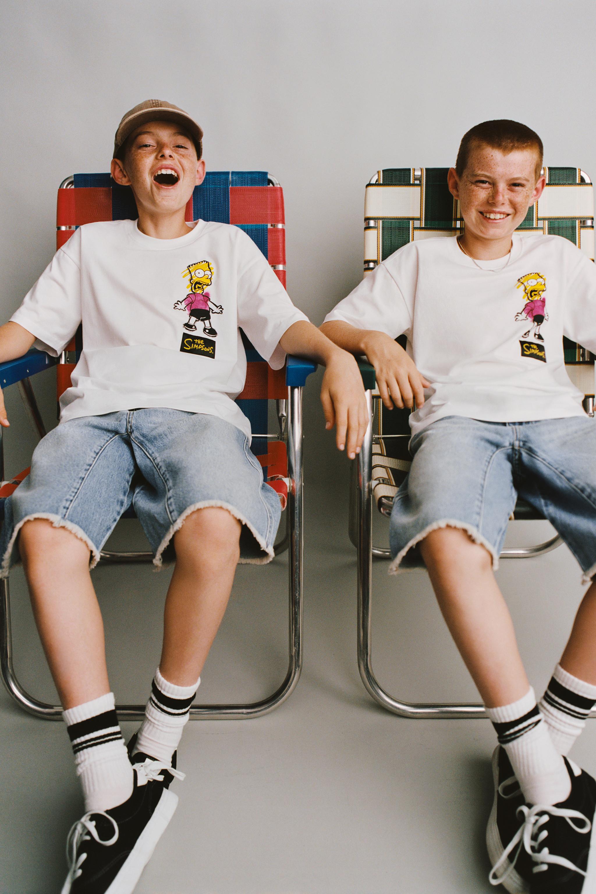 Shop Zara BART THE SIMPSONS ™ MATT GROENING GRAFFITI T-SHIRT at