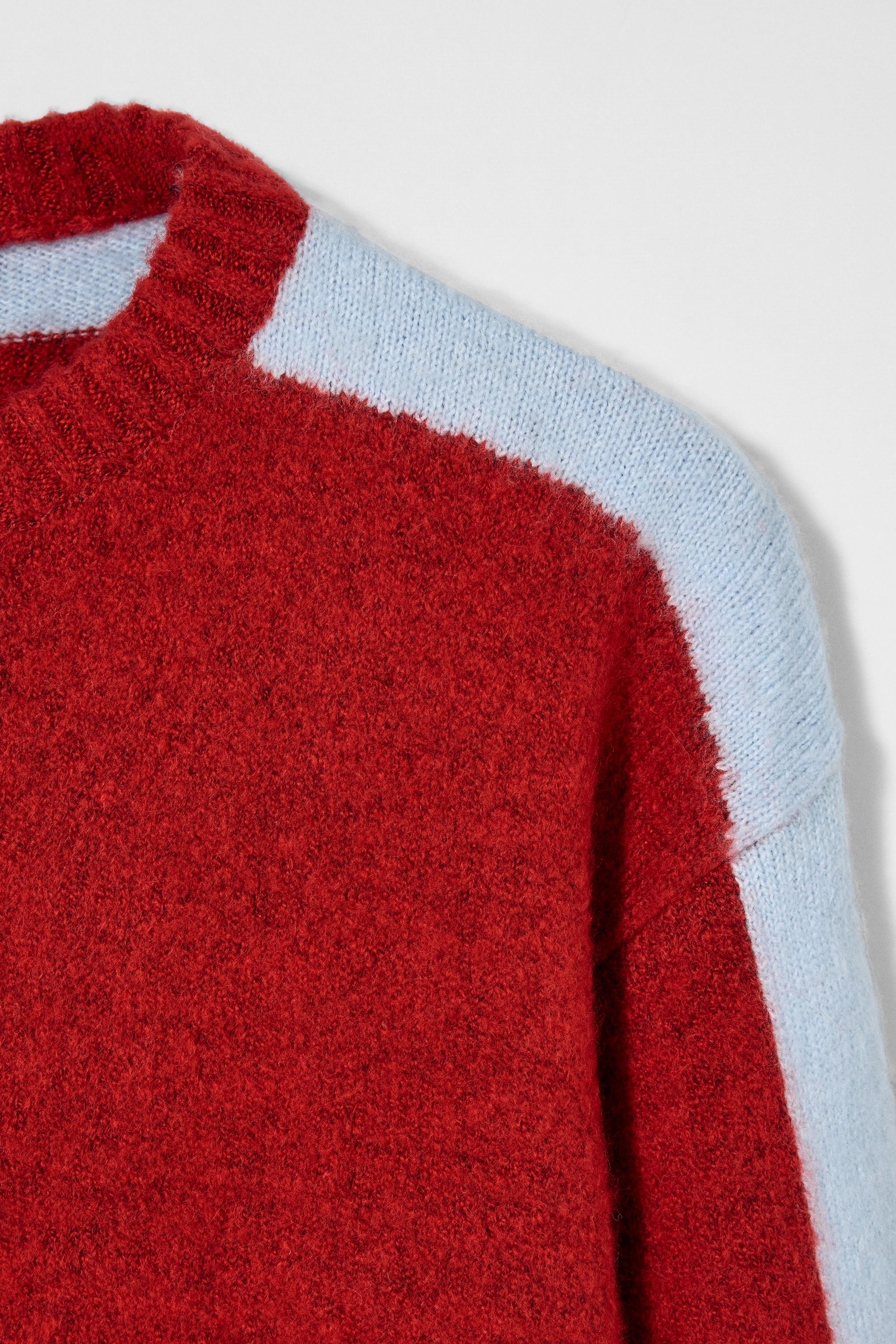 COLORBLOCK SWEATER BOBBY GILLESPIE X ZARA - Red | ZARA