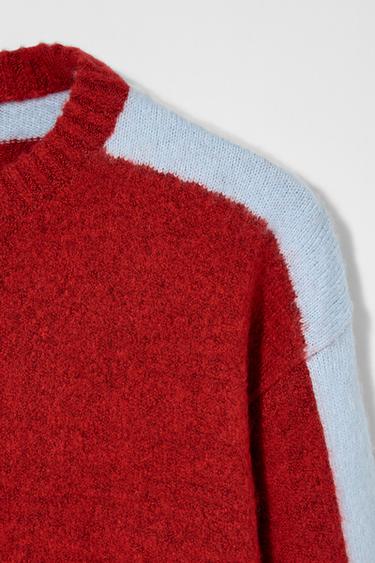 PULL COLOR BLOCK BOBBY GILLESPIE X ZARA - Rouge de Zara - Image 3