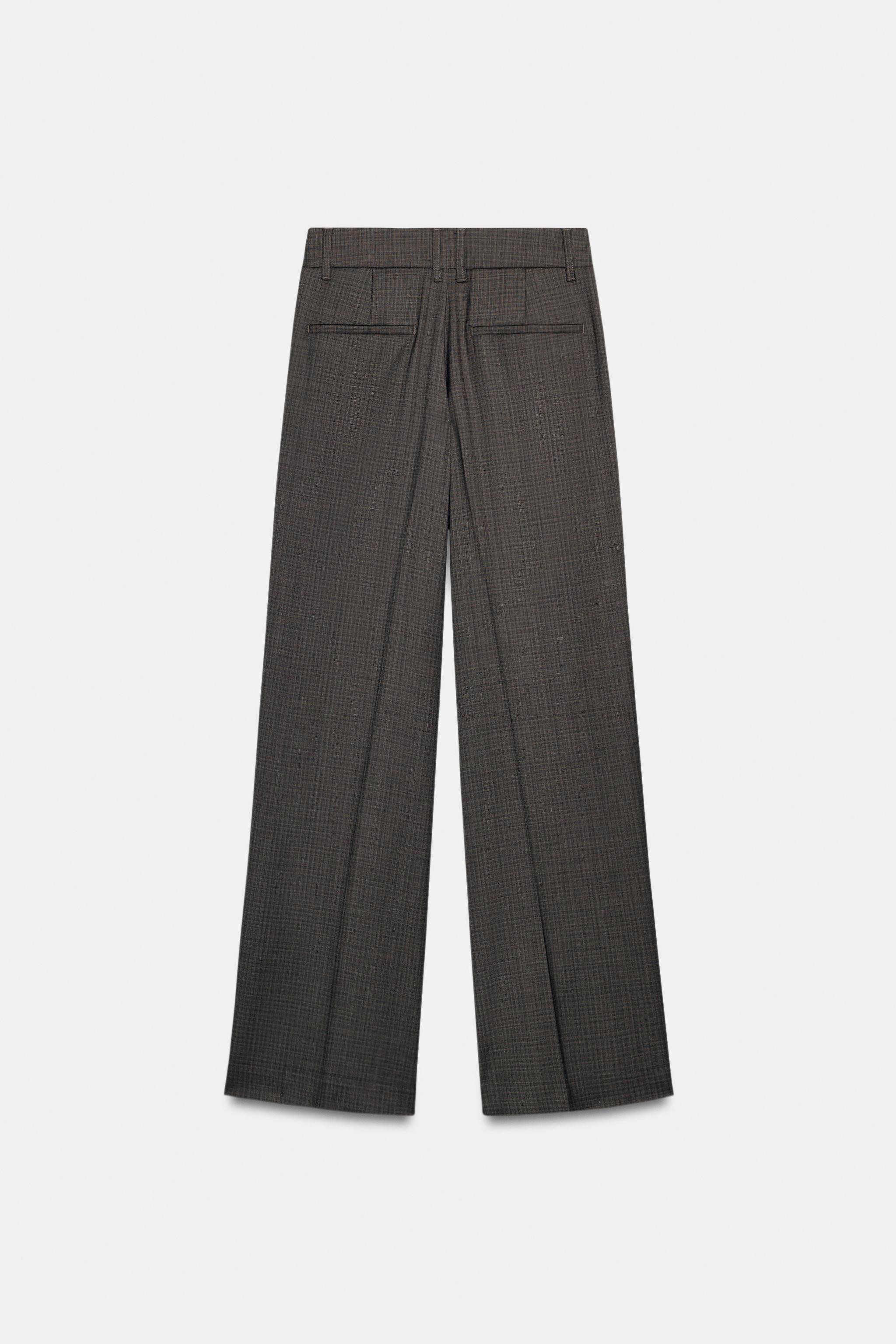 DOUBLE PLEAT PANTS - Brown | ZARA United States