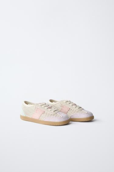 MESH SNEAKERS - White by Zara - Image 1