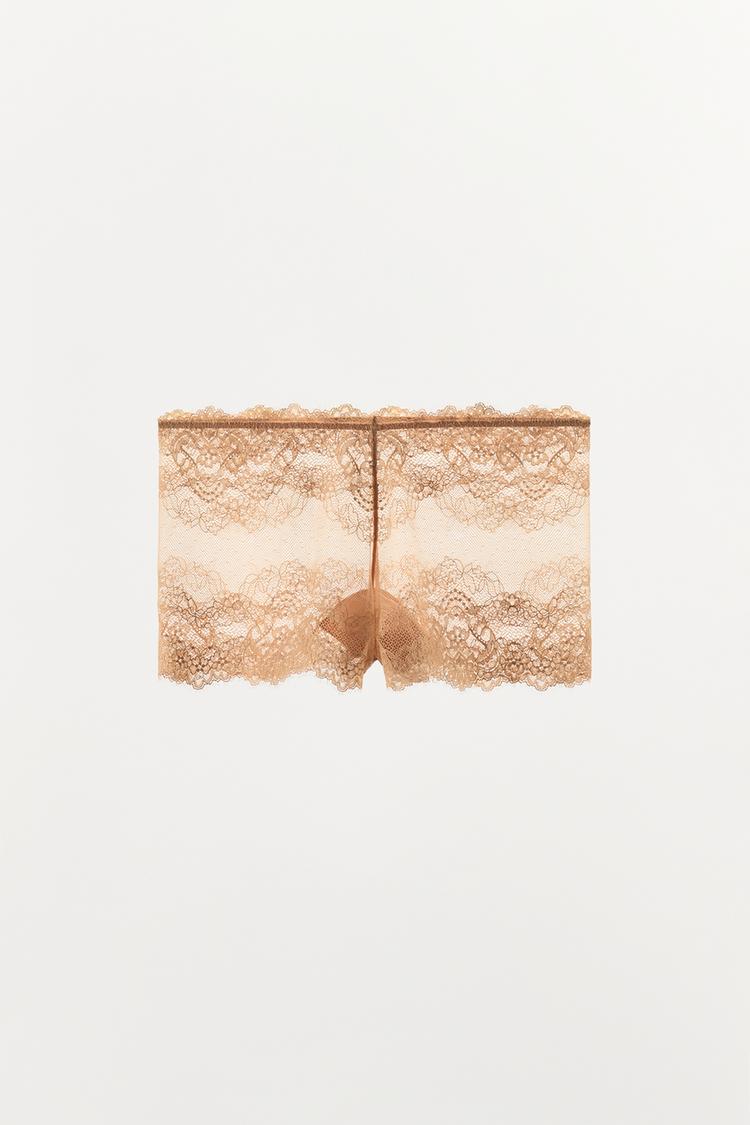 LACE CULOTTE PANTIES — Orange