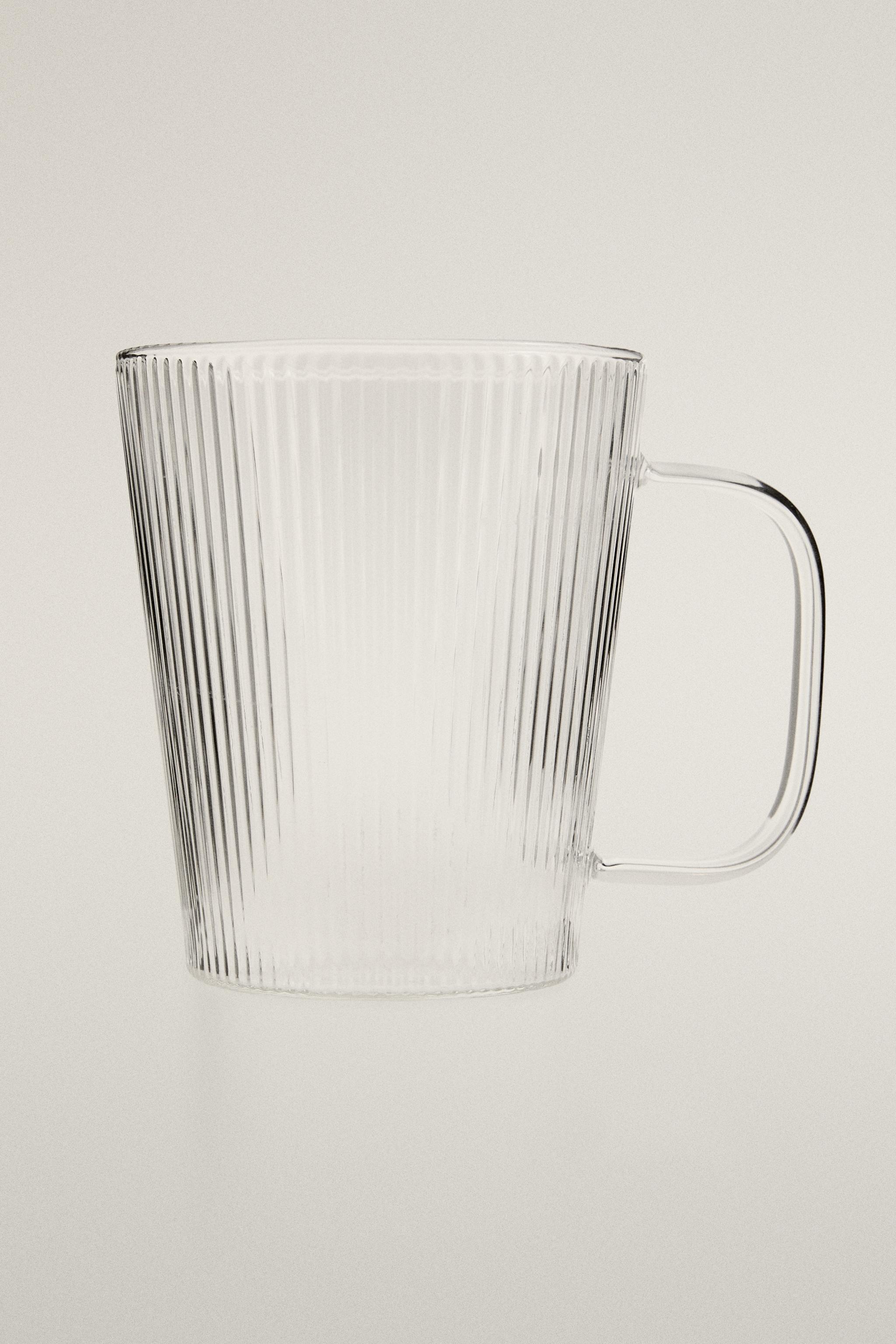 BOROSILICATE GLASS MUG WITH LINES - Transparent | ZARA United States
