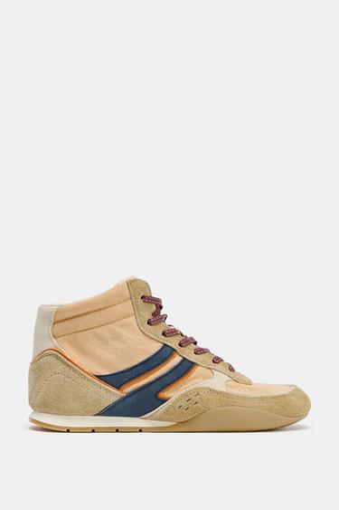 KLEURRIJKE HIGH-TOP SNEAKERS - Veelkleurig van Zara