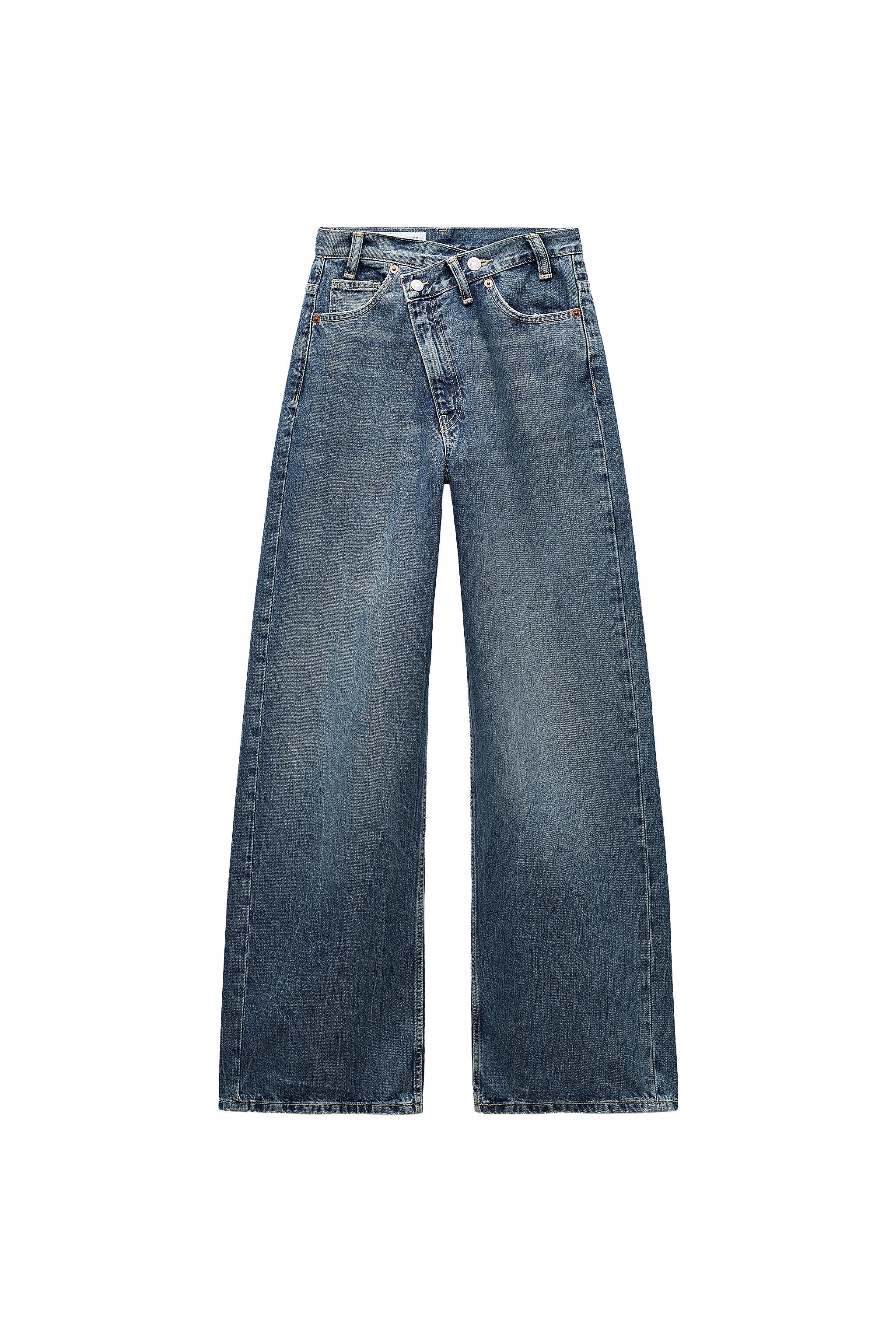 TRF MID-RISE CROSS WAIST BAGGY JEANS | SECOND HAND | Zara Preowned