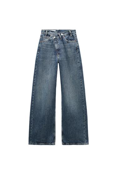JEANS TRF BAGGY CINTURA CRUZADA TIRO MEDIO
