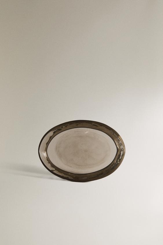 SABONETEIRA DE BANHEIRO DE VIDRO COM TEXTURA FUMÊ - Marrom da Zara - Imagem 0