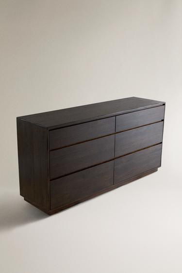WOODEN CHEST WITH DRAWERS - Dark brown by Zara
