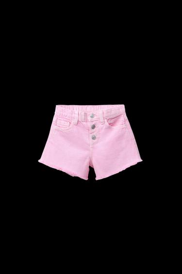 TWILL-BERMUDASHORTS IM MOM-FIT - Rosa von Zara - Bild 0