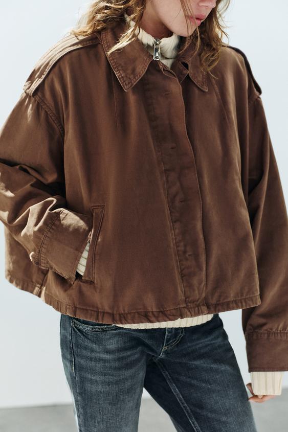 VESTE CAPE À PATTES - Marron de Zara - Image 2