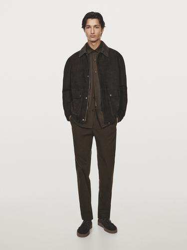 Zara 100% cotton slim fit trousers - Brown