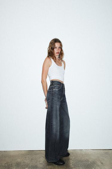 JEANS TRF BOYFRIEND TIRO MEDIO - Marino de Zara