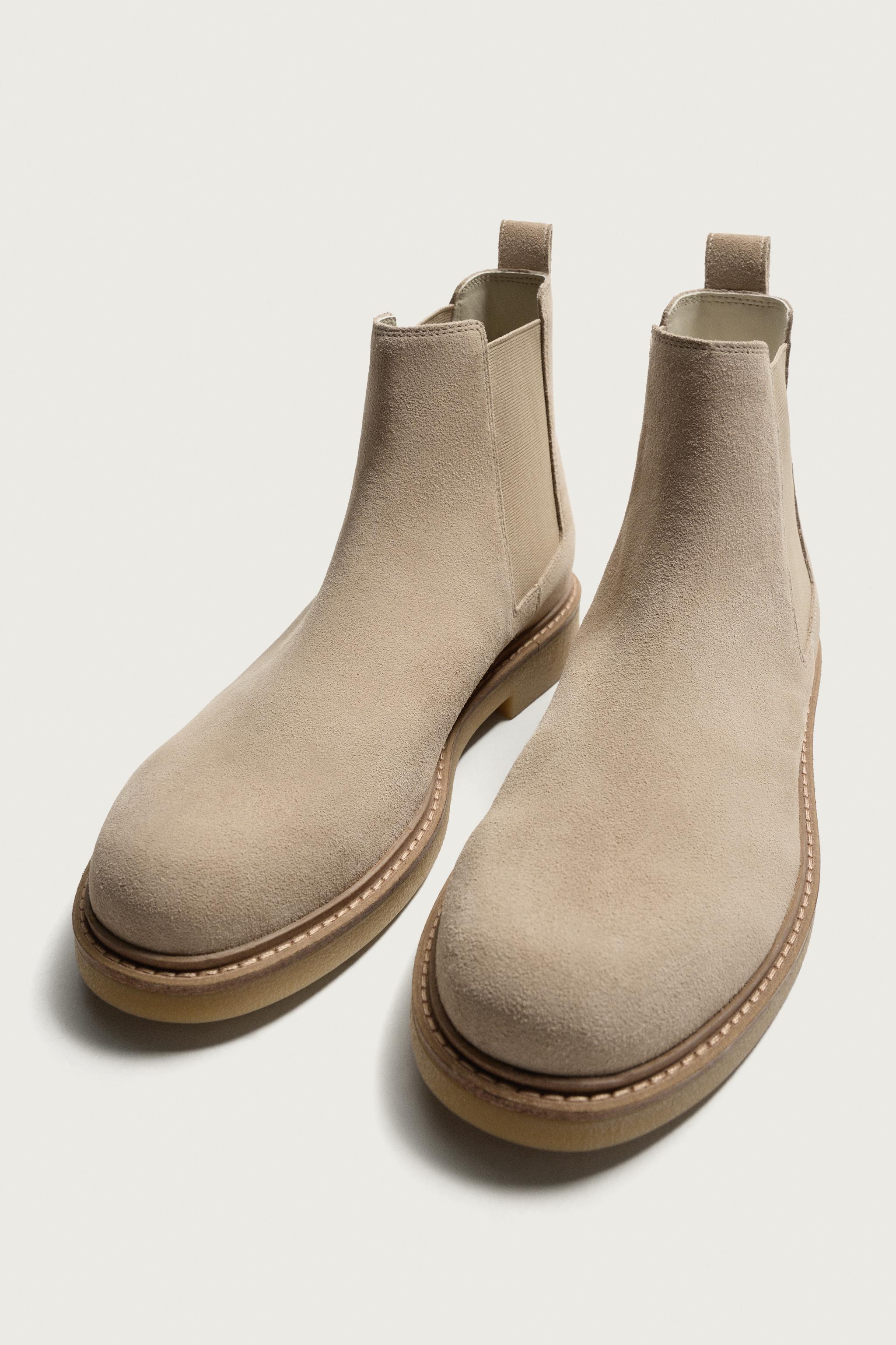 レザーチェルシーブーツ - エクリュ | ZARA Japan / 日本