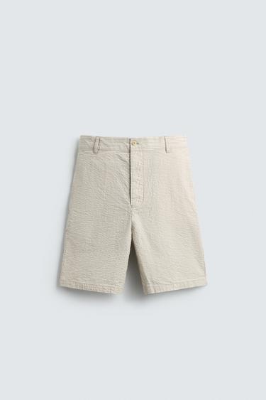 BERMUDA REGULAR FIT SEERSUCKER - Rayures de Zara - Image 5