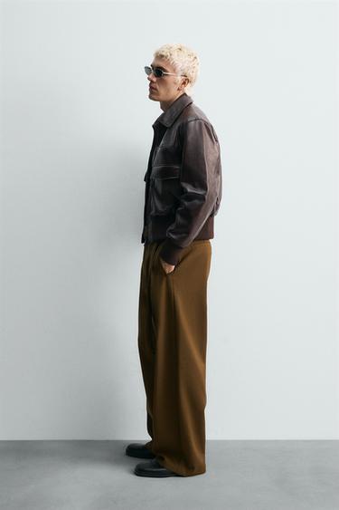 LEATHER LIMITED EDITION JACKET - Brown by Zara - Image 3