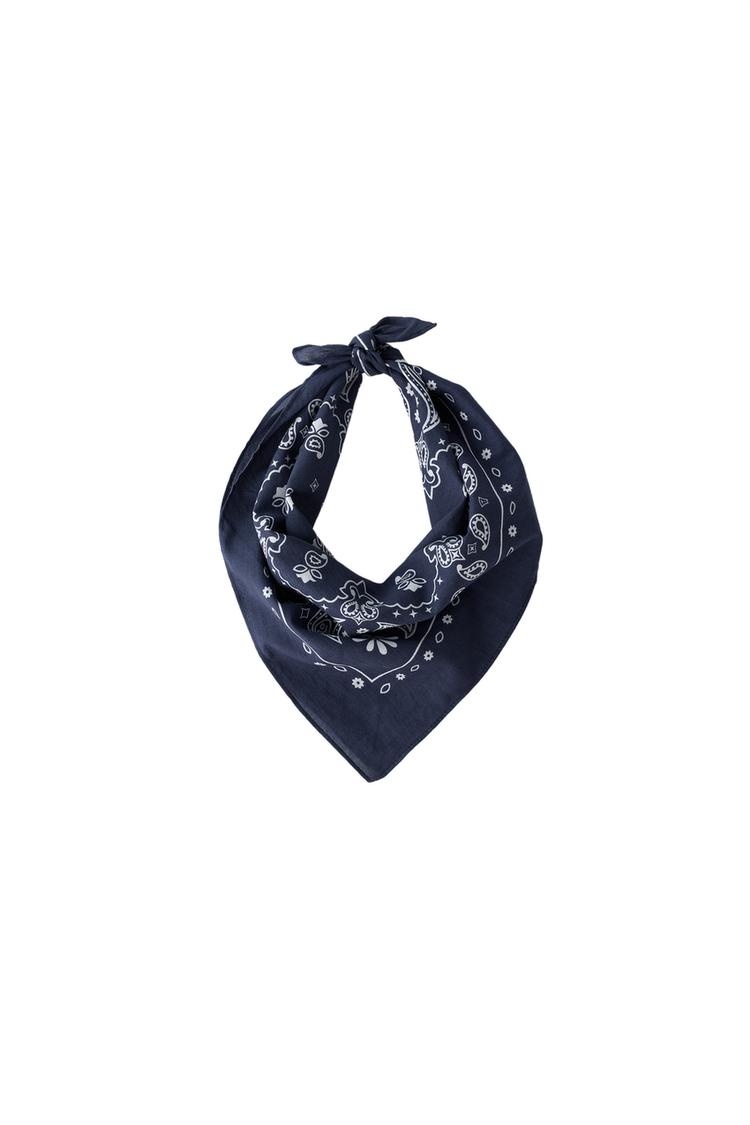 PAISLEY PRINT BANDANA — Blue
