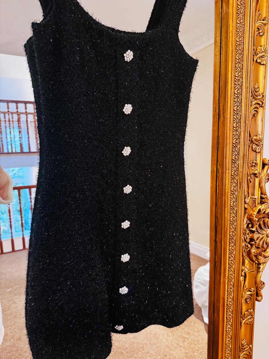 RHINESTONE BUTTON DRESS - Image 4
