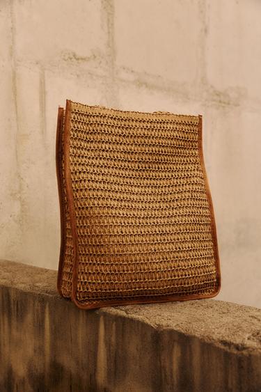 BRAIDED SHOPPER BAG - Light beige by Zara