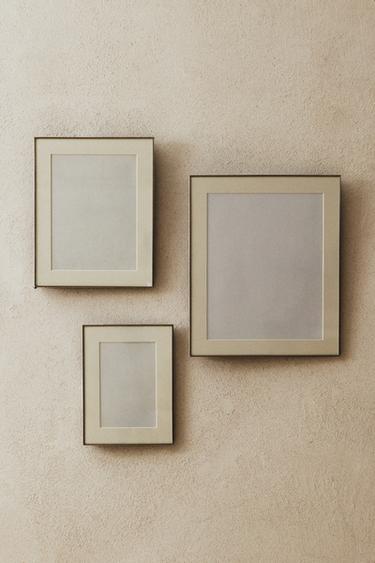 Zaras FOTORAM MED TUNN SILVERKANT - Silver