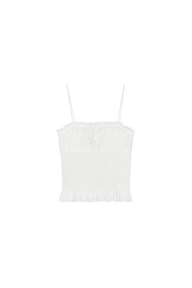TIE-UP POPLIN TOP