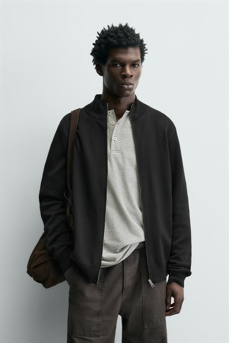 ZARA ZIP-UP KNIT CARDIGAN