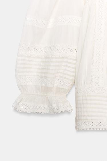 ZW COLLECTION ROMANTIC BLOUSE - Ecru by Zara - Image 5