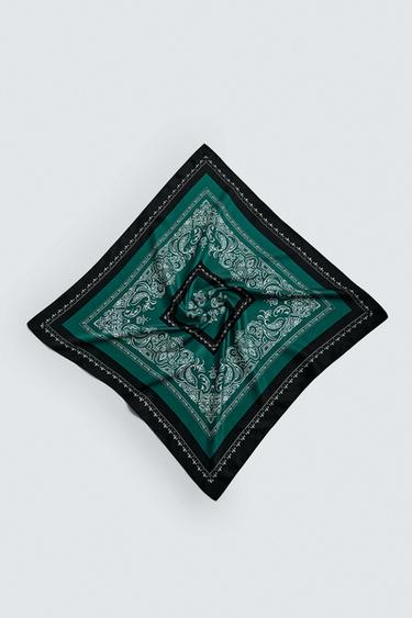 BANDANA ESTAMPADO PAISLEY - Verde de Zara