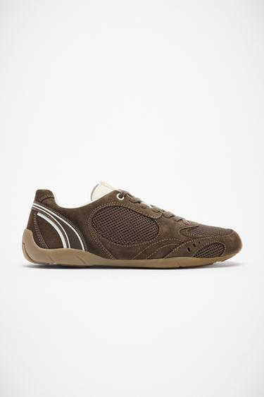 COLOURED RUNNING TRAINERS - Brown by Zara