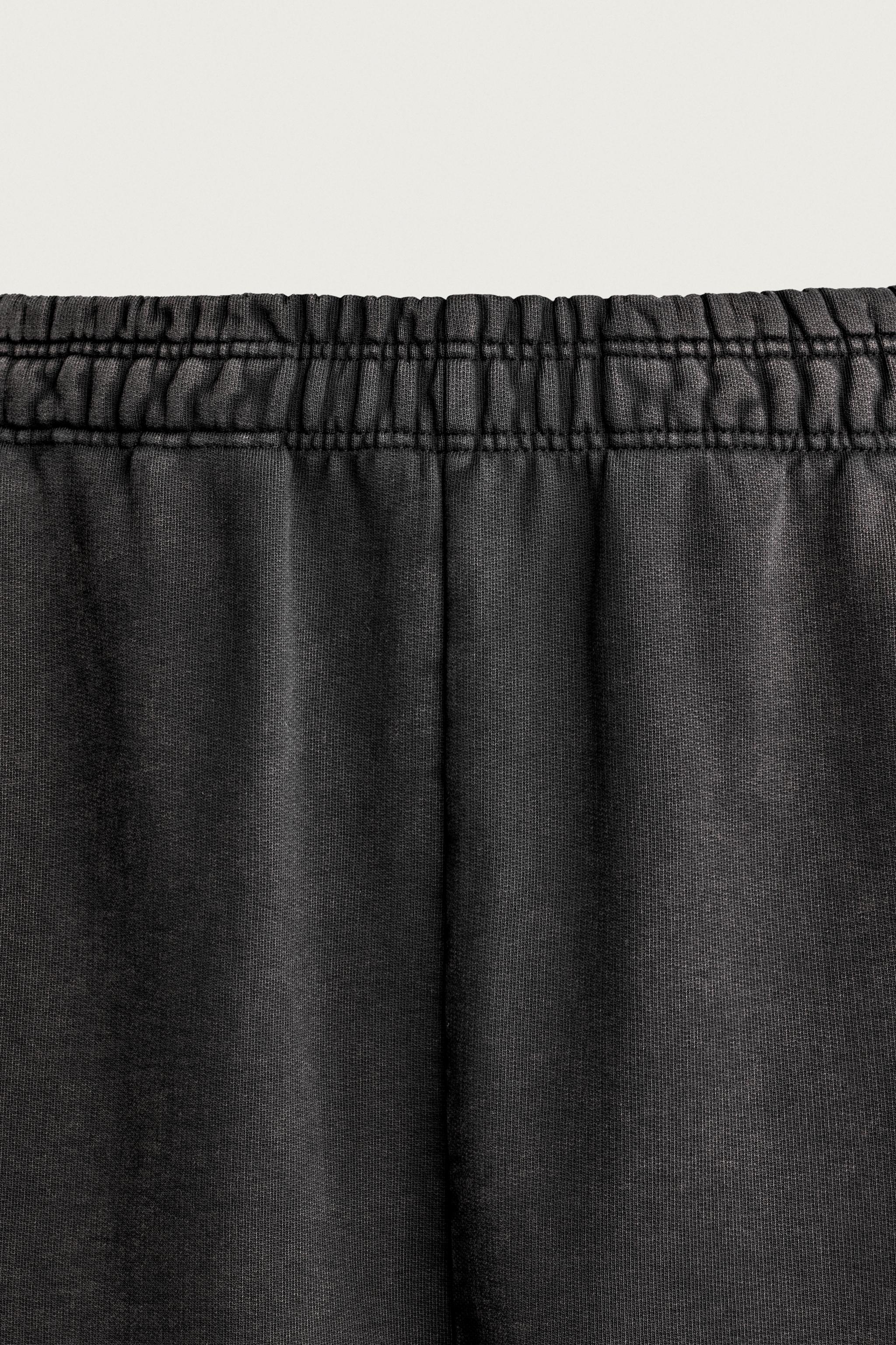 Мужские брюки Zara RELAXED CROPPED FIT JOGGER PANTS — фото 8