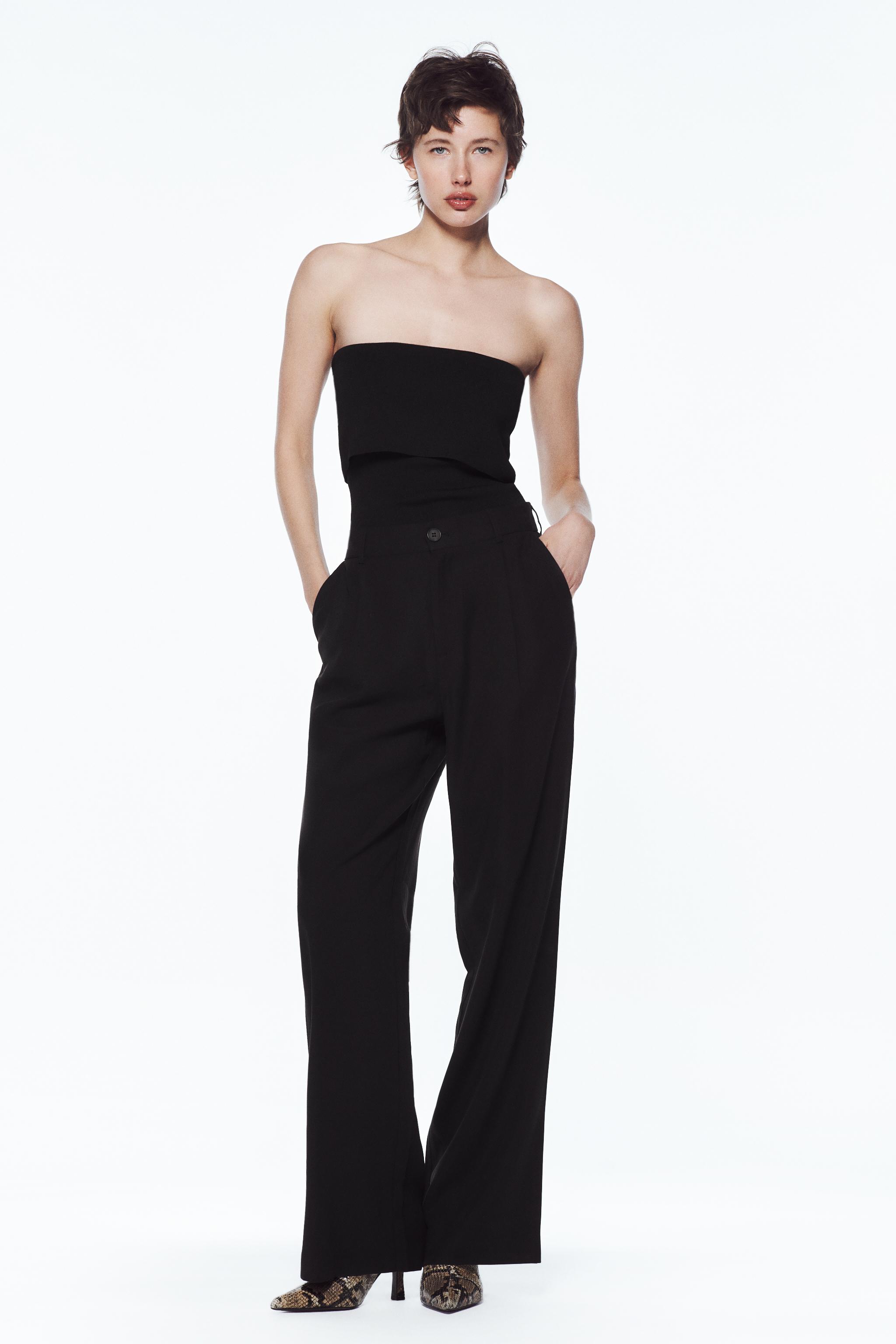 Pantalon zara mujer online negro