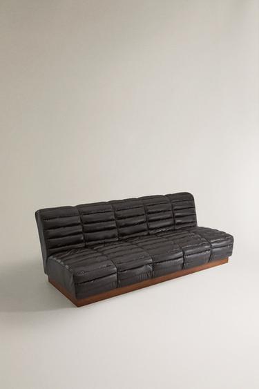 GEPOLSTERTES LEDERSOFA - Braun von Zara