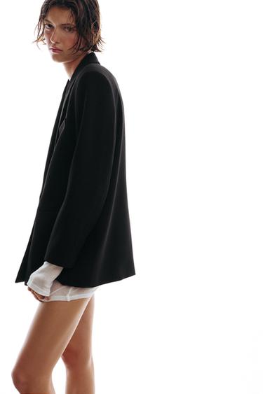 OVERSIZE DOUBLE-BREASTED BLAZER - Black by Zara - Image 4