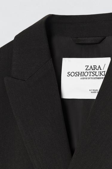 SOSHIOTSUKI x ZARA DOUBLE-BREASTED SUIT BLAZER - Brown / Taupe by Zara - Image 4