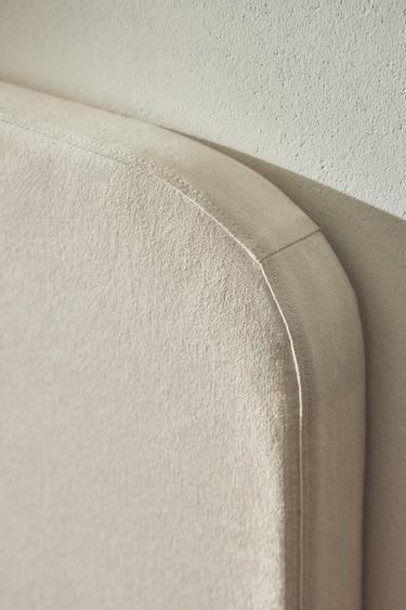 ROUNDED HEADBOARD WITH LINEN COVER - Light beige by Zara