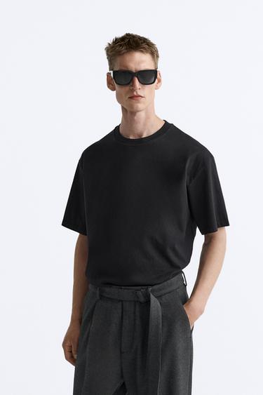 CAMISETA BÁSICA HEAVY WEIGHT - Negro de Zara
