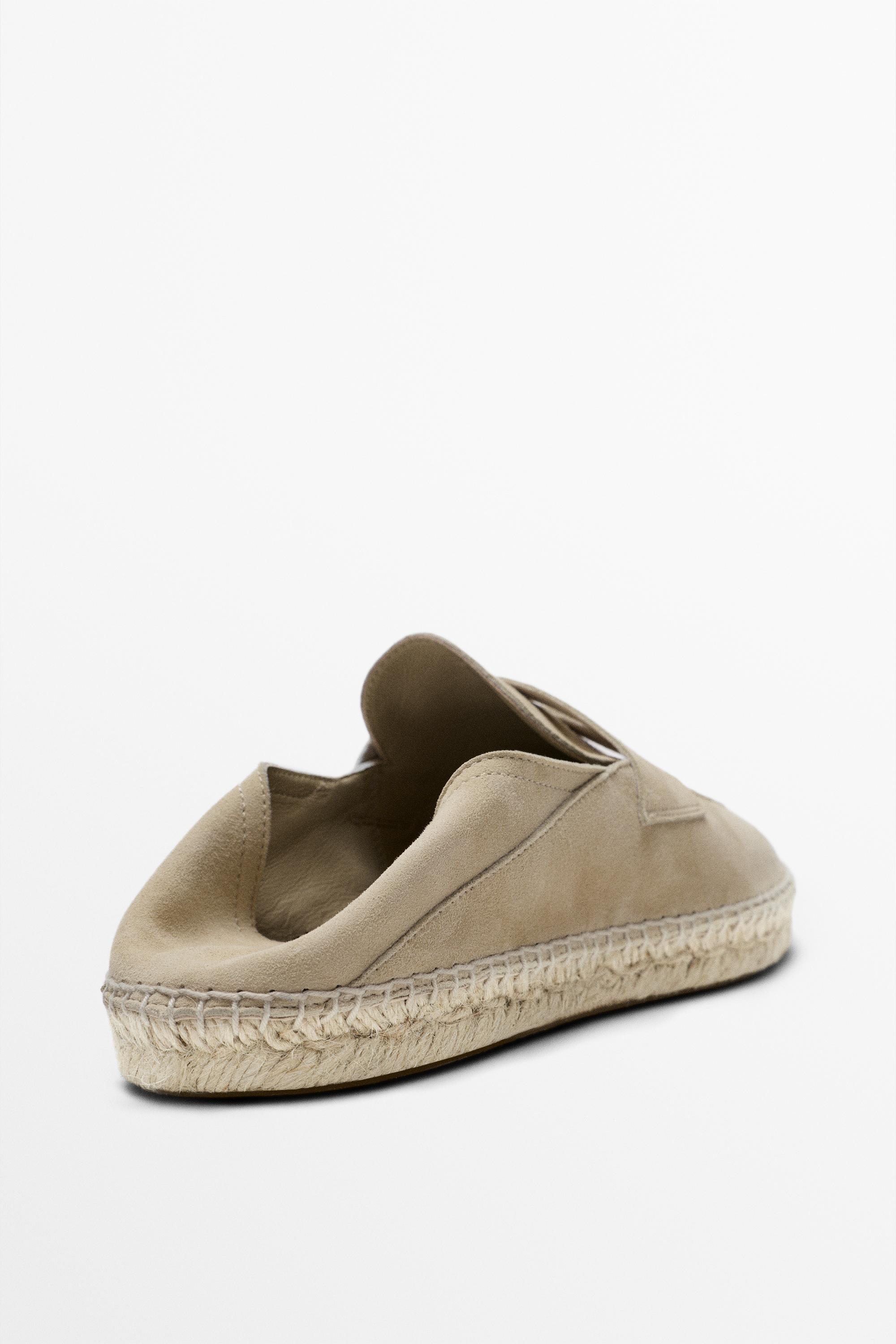 Espadrille style mocassin en daim